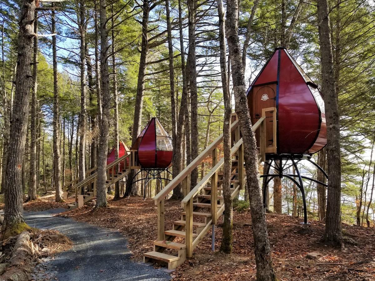 Ôasis pods in Kejimkujik National Park and other overnight stays in Nova Scotia are delayed to June.