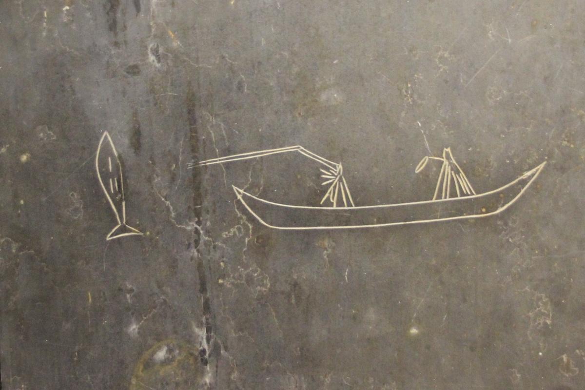 The information centre has an exhibit on the park's petroglyphs.