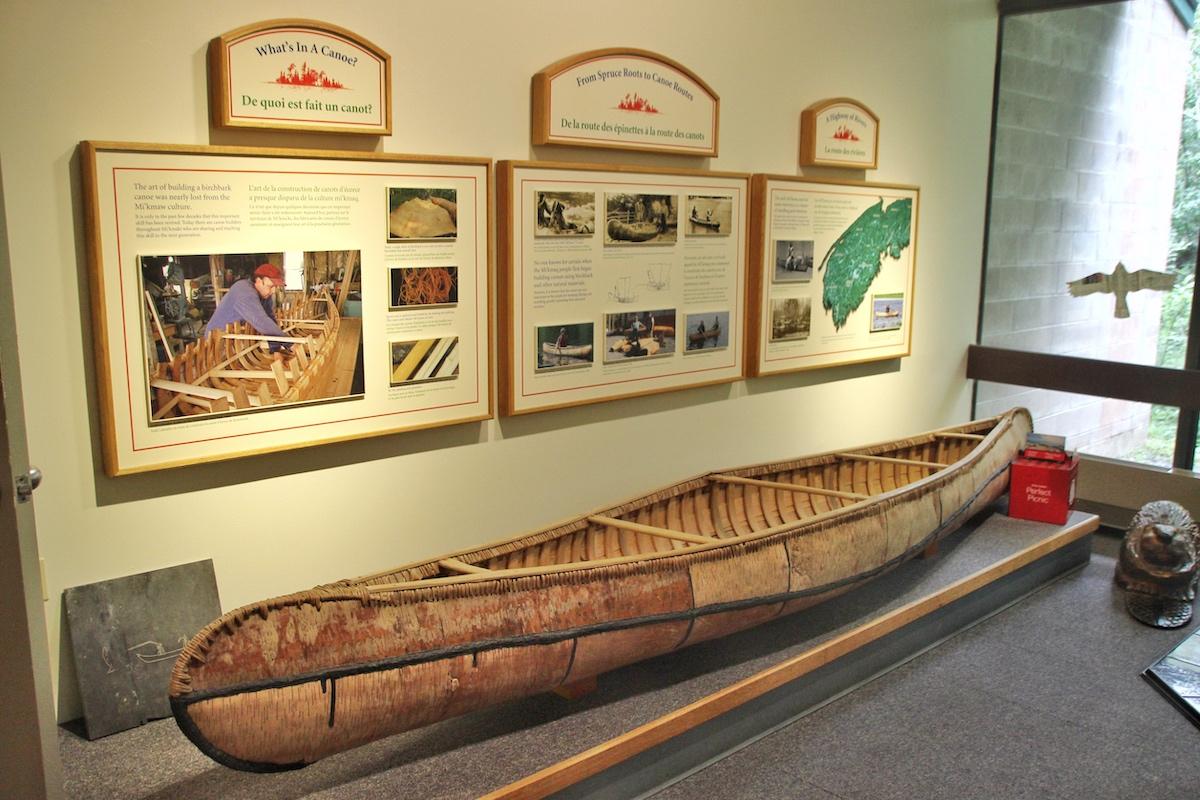 A Todd Labrador display canoe at the park's information centre.