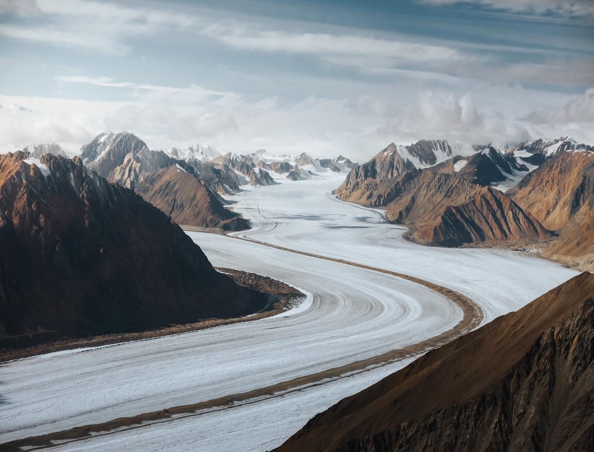 A dramatic view of Kaskawulsh Glacier in Kluane.