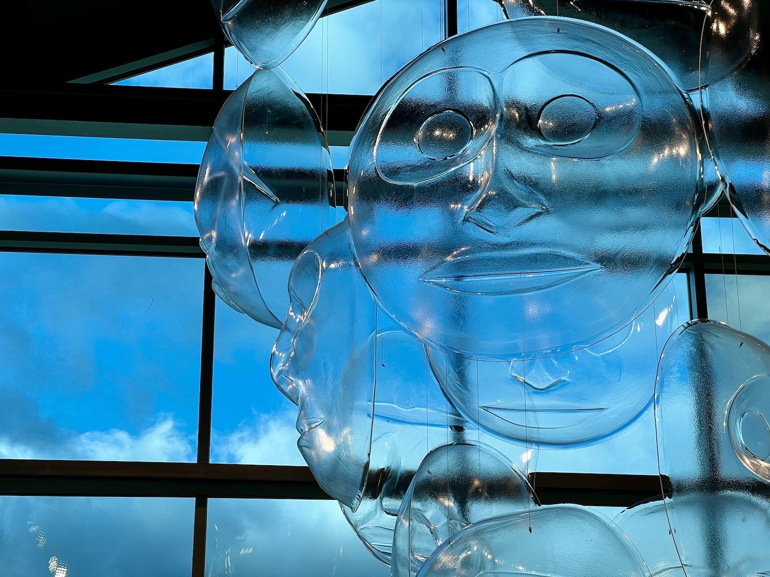 In the Haines Junction Visitor Information Centre, an installation by Tlingit artist Doug Smarch Jr.