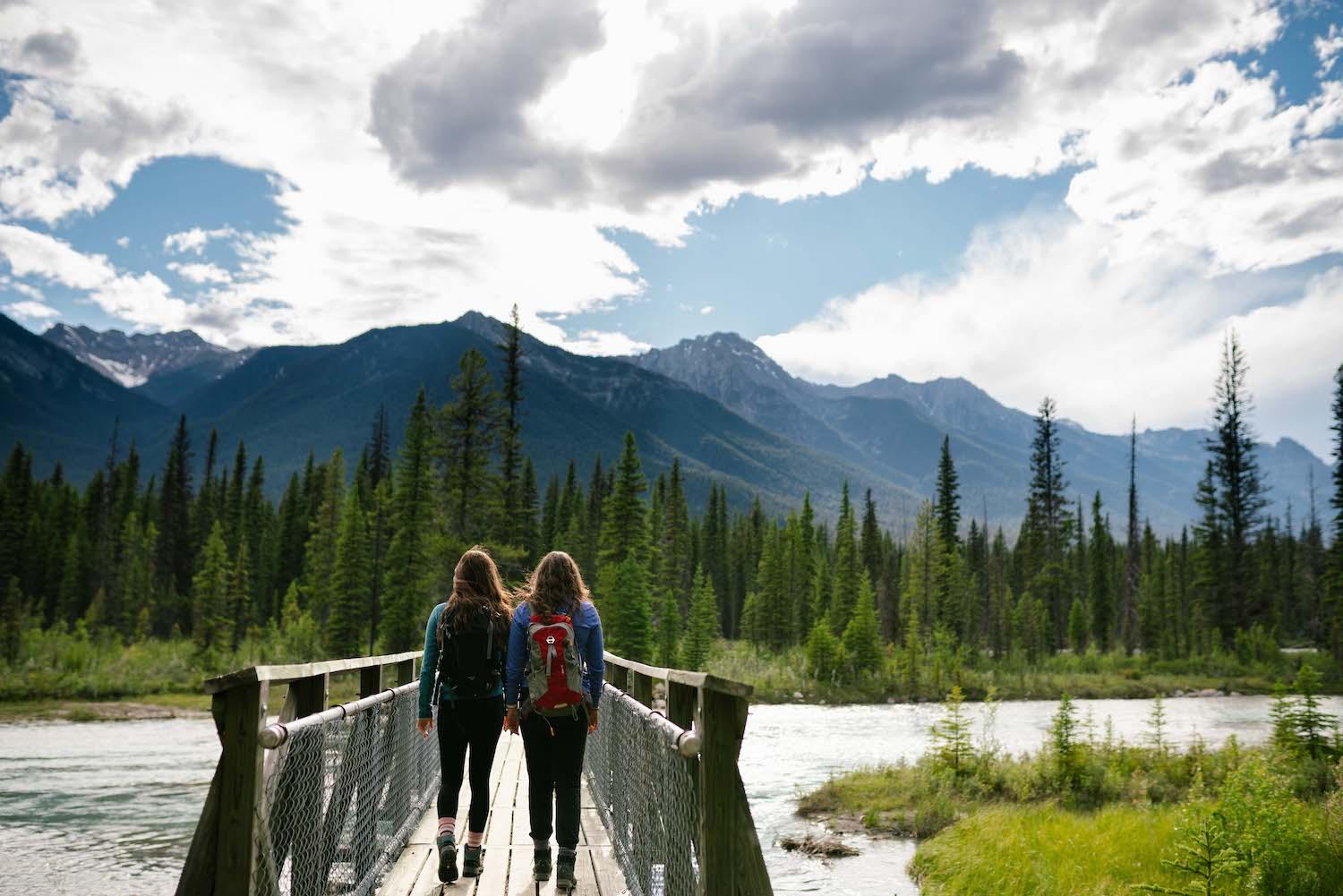 A file shot of visitors to Kootenay National Park in British Columbia, one of Canada's seven mountain parks.