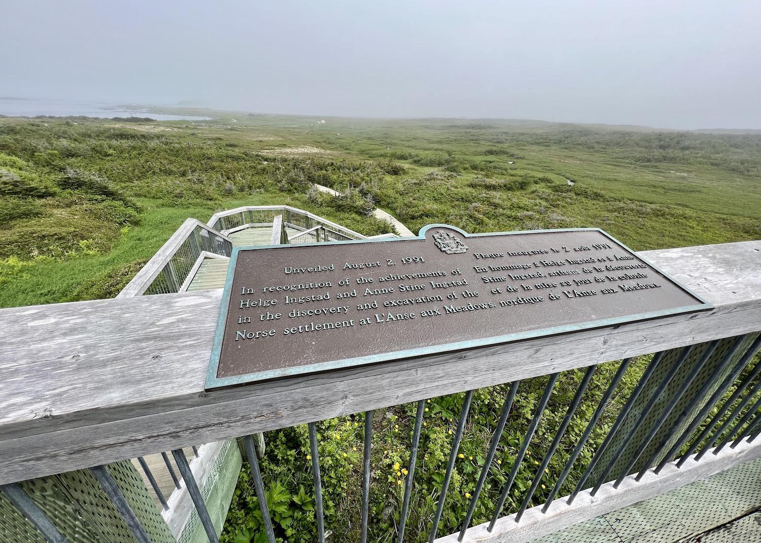 A view from the L'Anse aux Meadows visitor center of the landscape that once attracted a Norse expedition.
