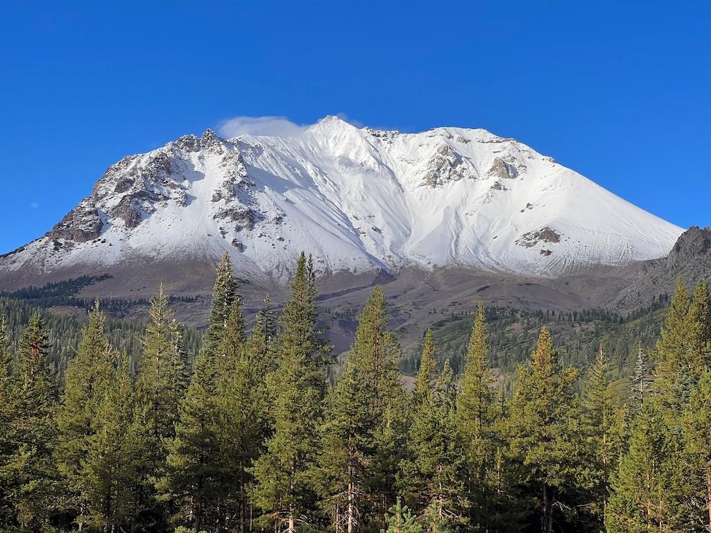 Snow has dusted Lassen Peak, which means Lassen Volcanic National Park is heading into winter/NPs, Charles Hardy