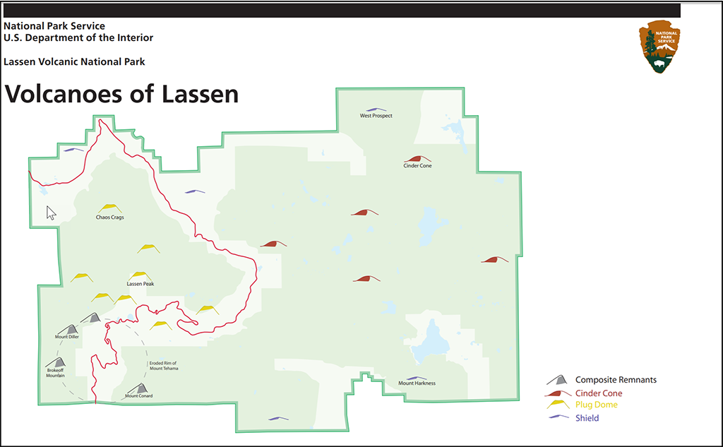 Volcanoes of Lassen Volcanic National Park / National Park Service