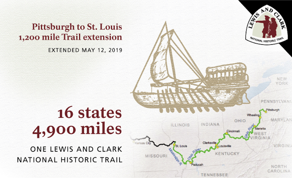 The Lewis and Clark National Historic Trail has officially gained 1,200 miles/NPS