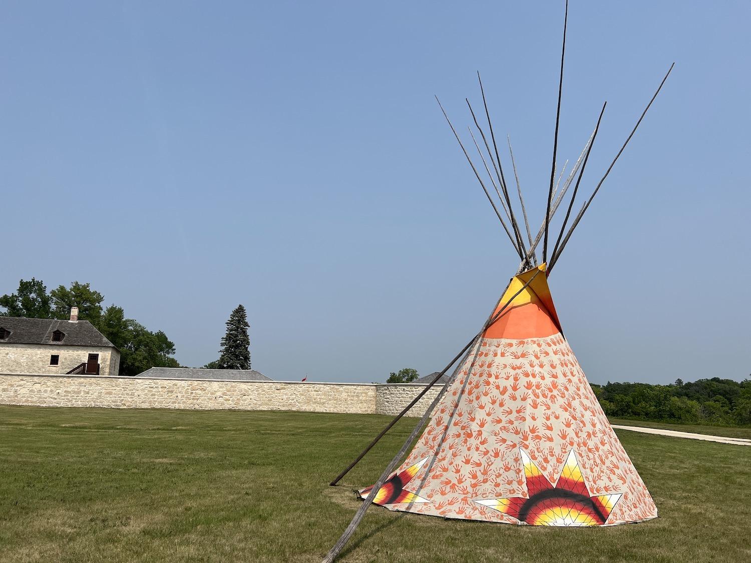Just outside the limestone walls of Lower Fort Garry National Historic Site is a painted tipi that honors residential school survivors and the memory of those who were lost.