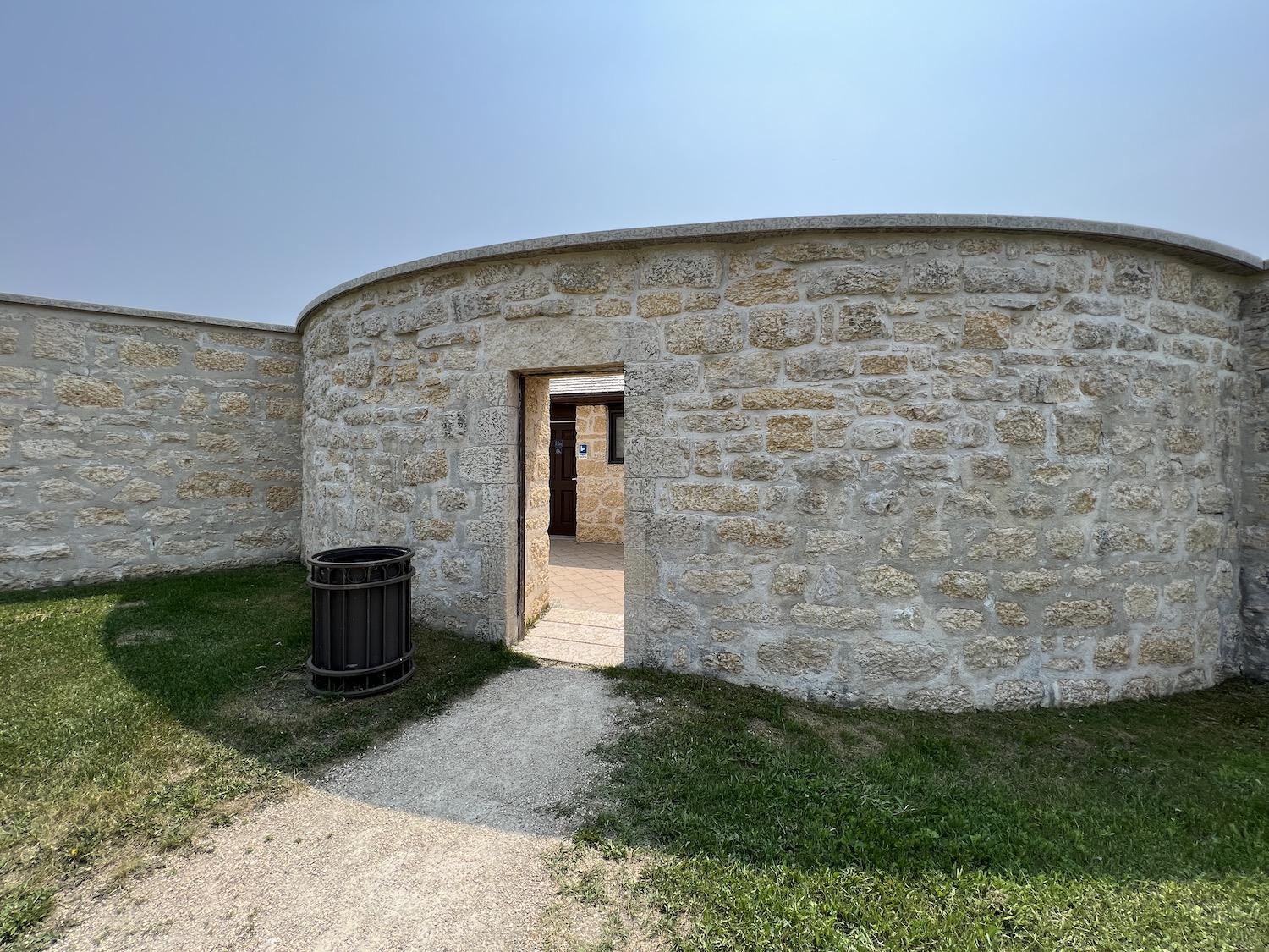 There's a washroom hidden in the southeast bastion at Lower Fort Garry.