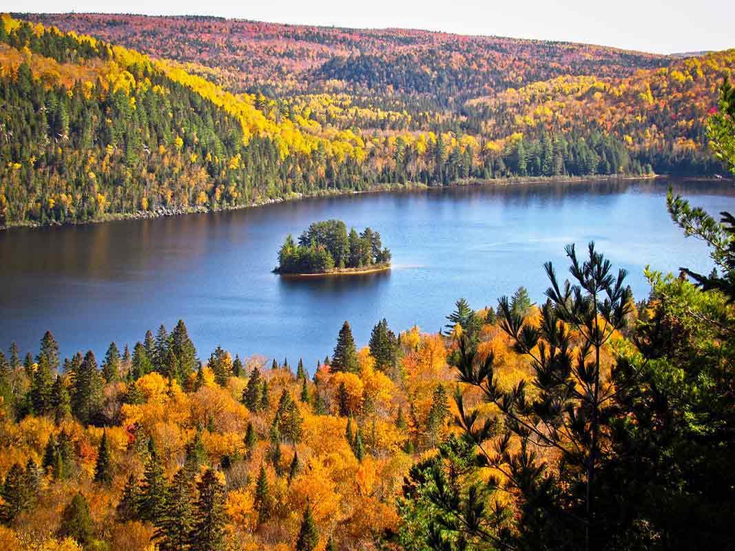 La Mauricie National Park is known for its forests and fall colours.