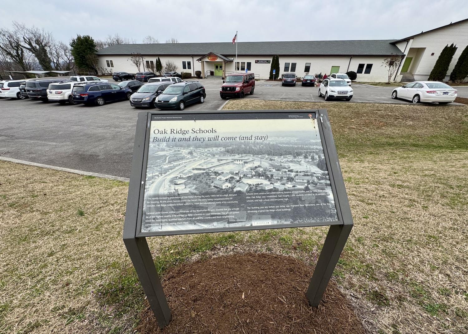 The NPS visitor center desk is in the Children's Museum of Oak Ridge in what was once a Manhattan Project-era elementary school.