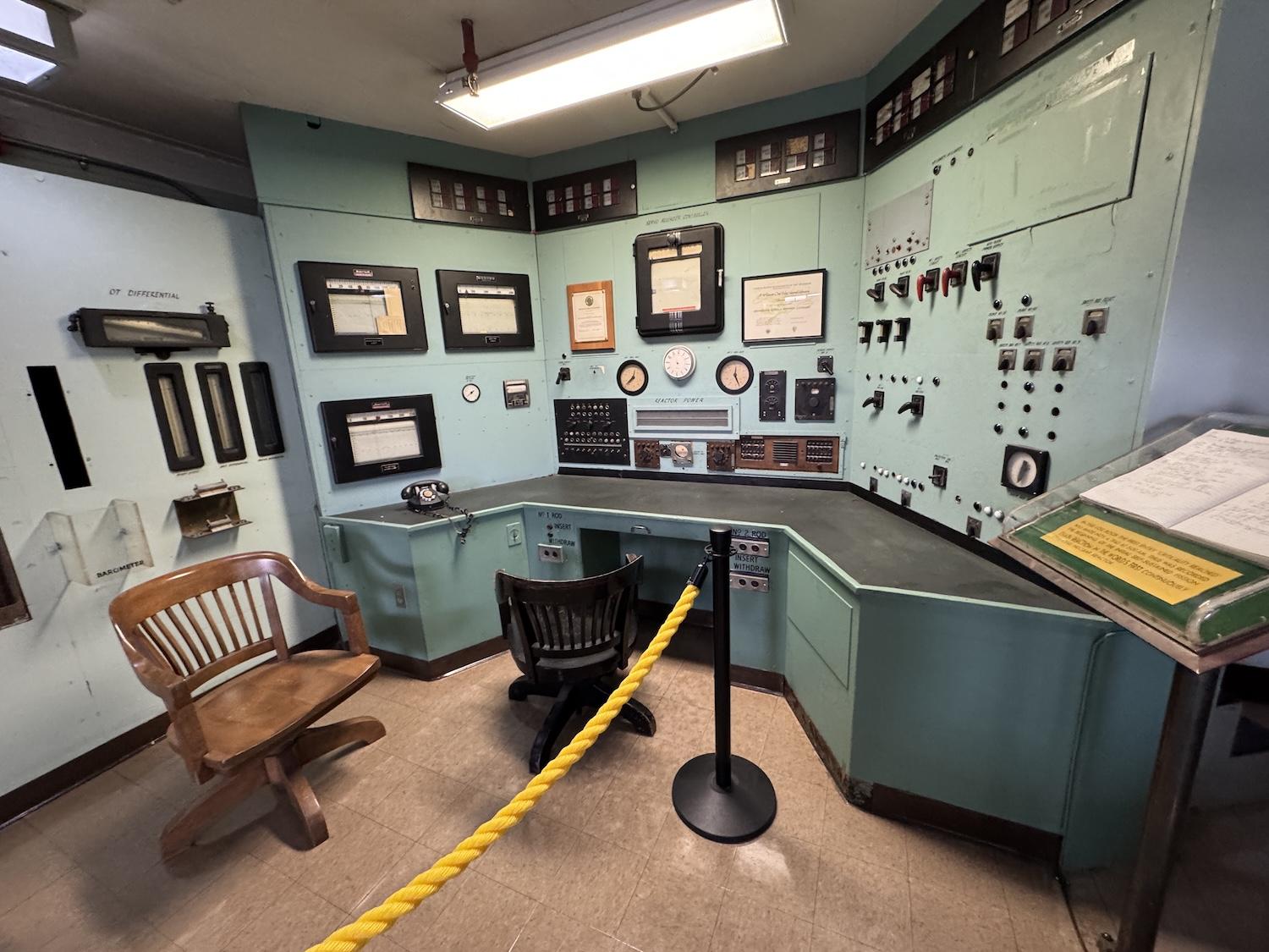 The control room at the X-10 Graphite Reactor, a National Historic Landmark, can be viewed on public tours.