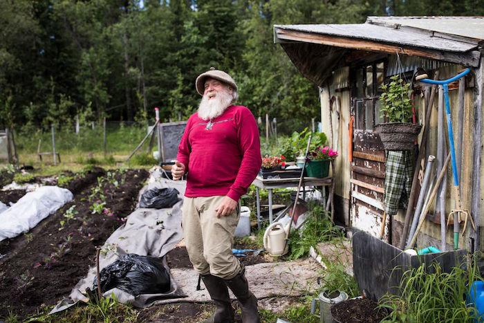 Mark Vail, who has stayed in his cabin in McCarthy since 1987. "I lived on less than $2,500 a year for 20 years," he says/Nathaniel Wilder.