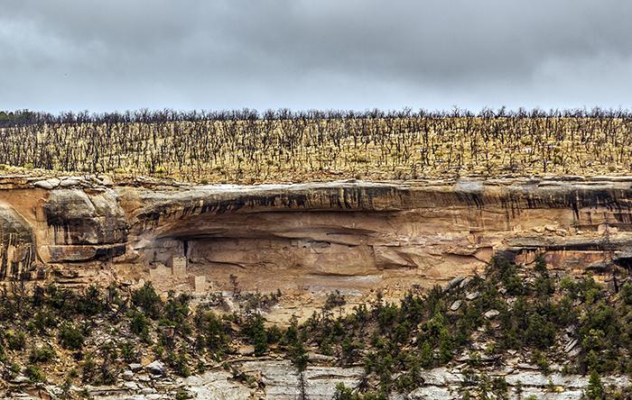 A Telephoto View of Ruins Across The Canyon