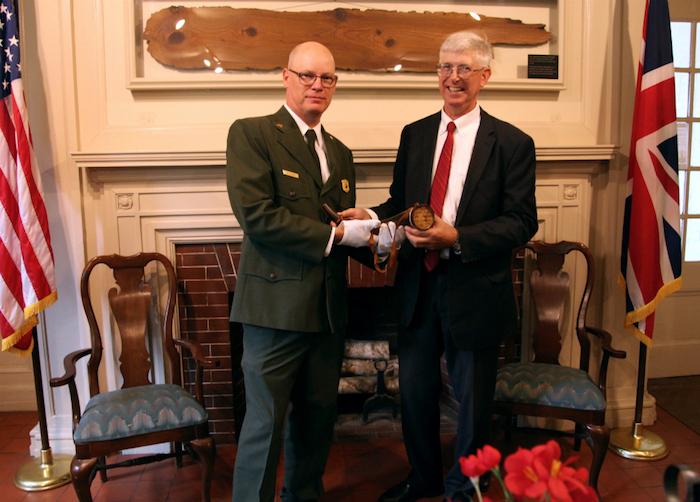 The Willard Buttrick powder horn from 1775 was donated to Minute Man National Historical Park/NPS The Willard Buttrick powder horn from 1775 was donated to Minute Man National Historical Park/NPS
