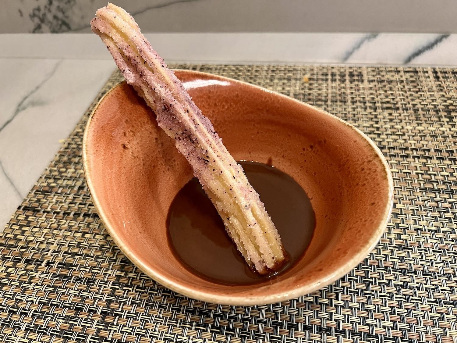 On the Star Pride, Cuadro 44 by Anthony Sasso serves churros with a hot chocolate dipping sauce.