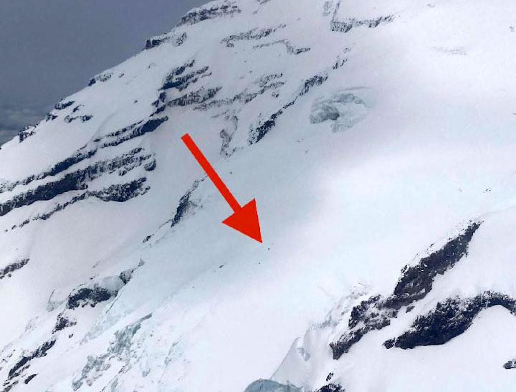 Two climbers stuck on the side of Mount Rainier were rescued by the park's climbing rangers./NPS