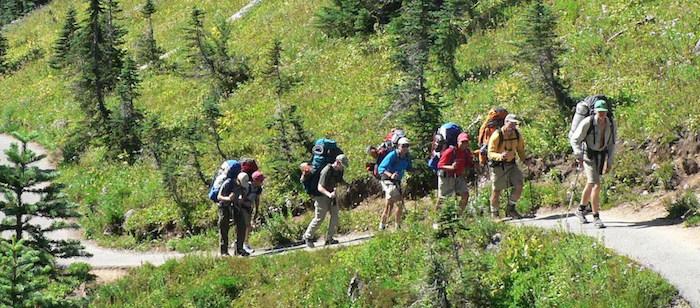 Backpackers in Mount Rainier National Park/NPS, Kevin Bacher