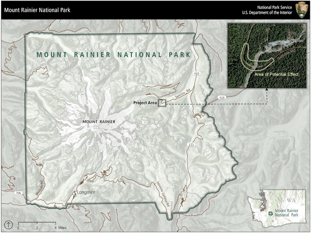 Fryingpan Creek Bridge locator map/NPS
