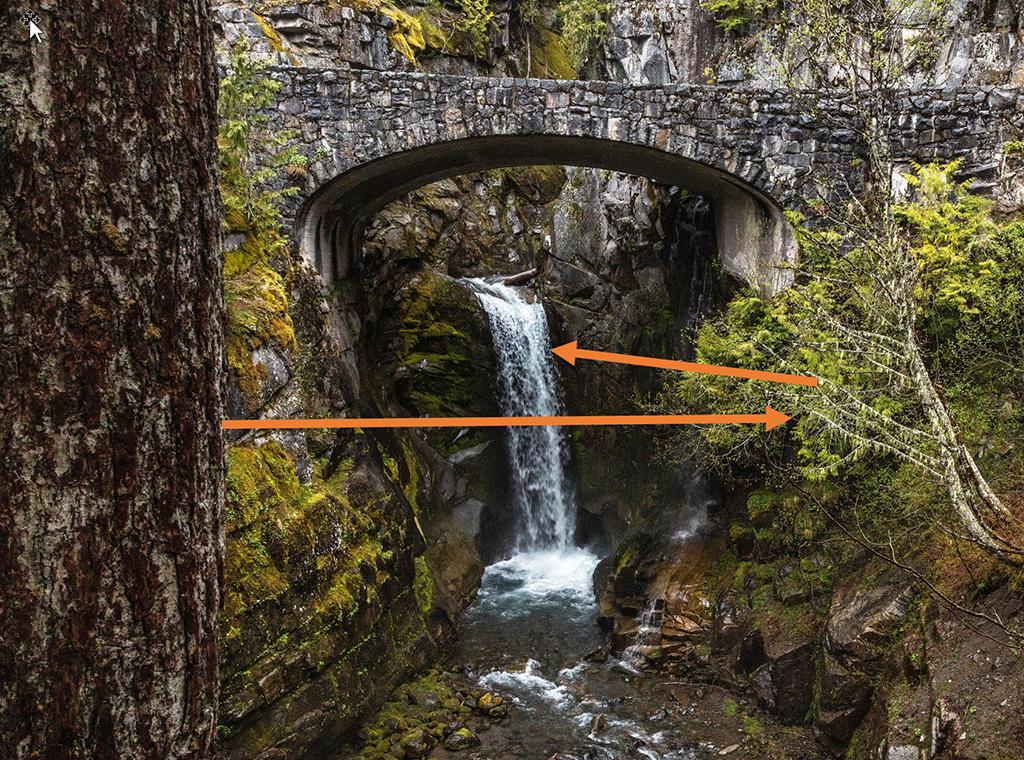 Invisible leading line geometry at Christine Falls, Mount Rainier National Park / Rebecca Latson