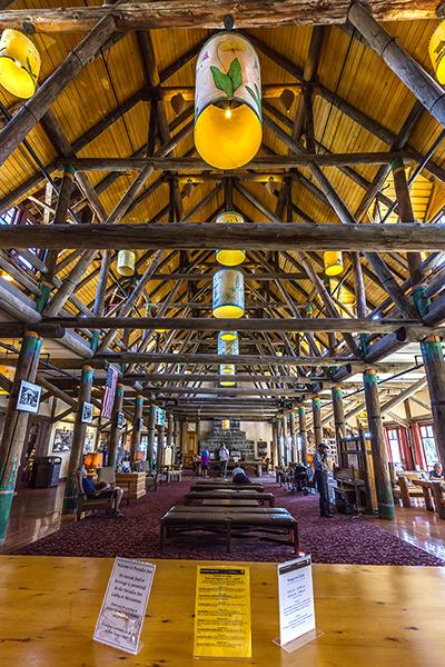 A view of the Paradise Inn lobby, Mount Rainier National Park / Rebecca Latson