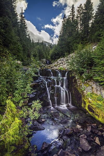 The waterfall at Sunbeam Creek, Mt. Rainier National Park / Rebecca Latson