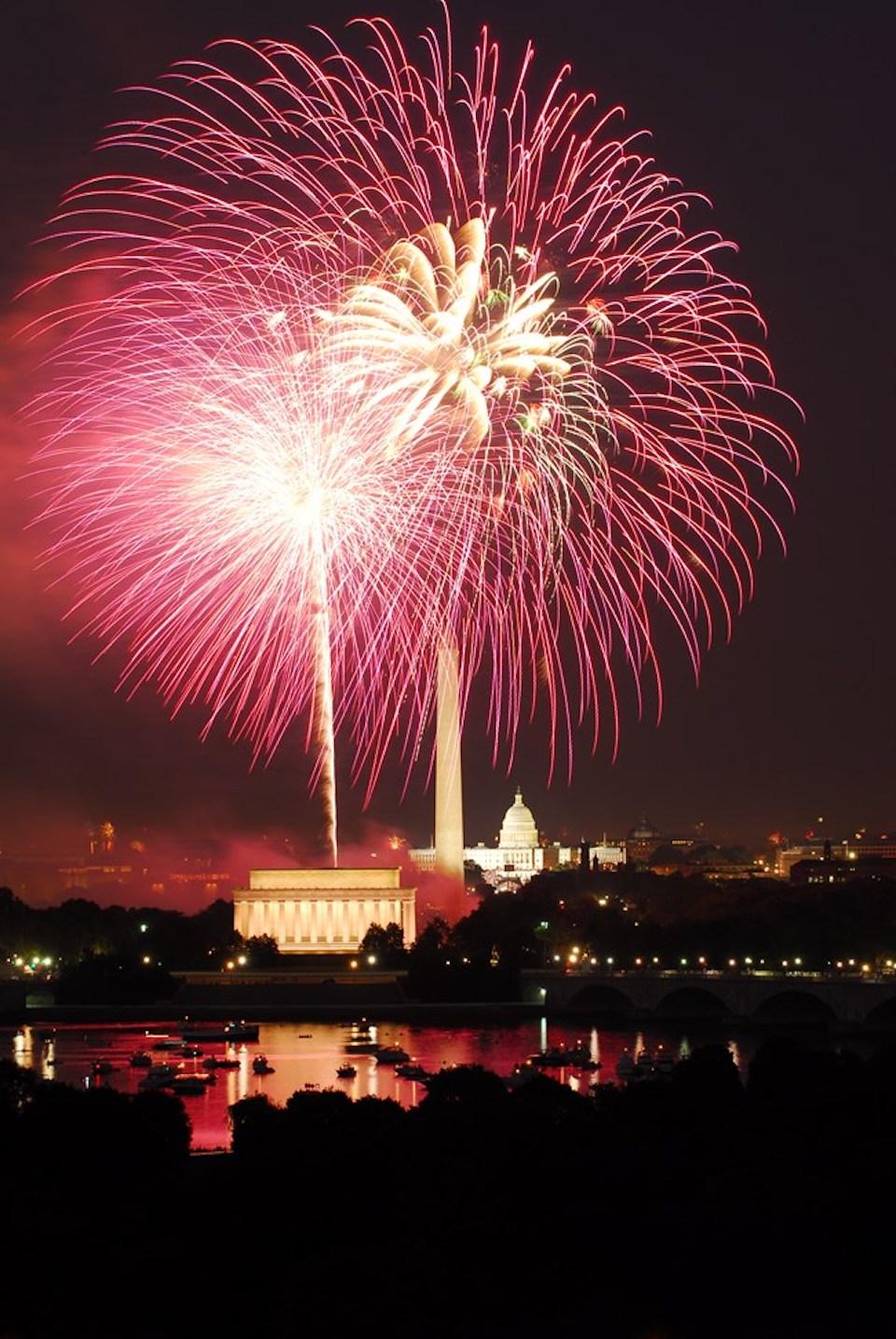 Fireworks on the Fourth of July on the National Mall/NPS file