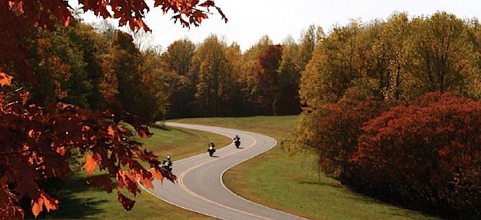 Motorcycles on the Natchez Trace Parkway