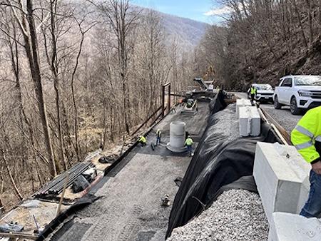 Roadwork along the Cunard Road