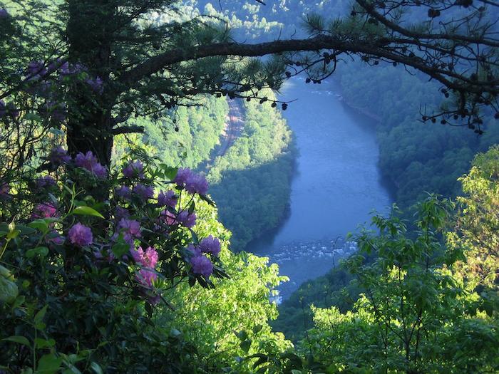 New River Gorge National River in West Virginia offers cool waters, bucking rapids, and lazy days of fishing / NPS