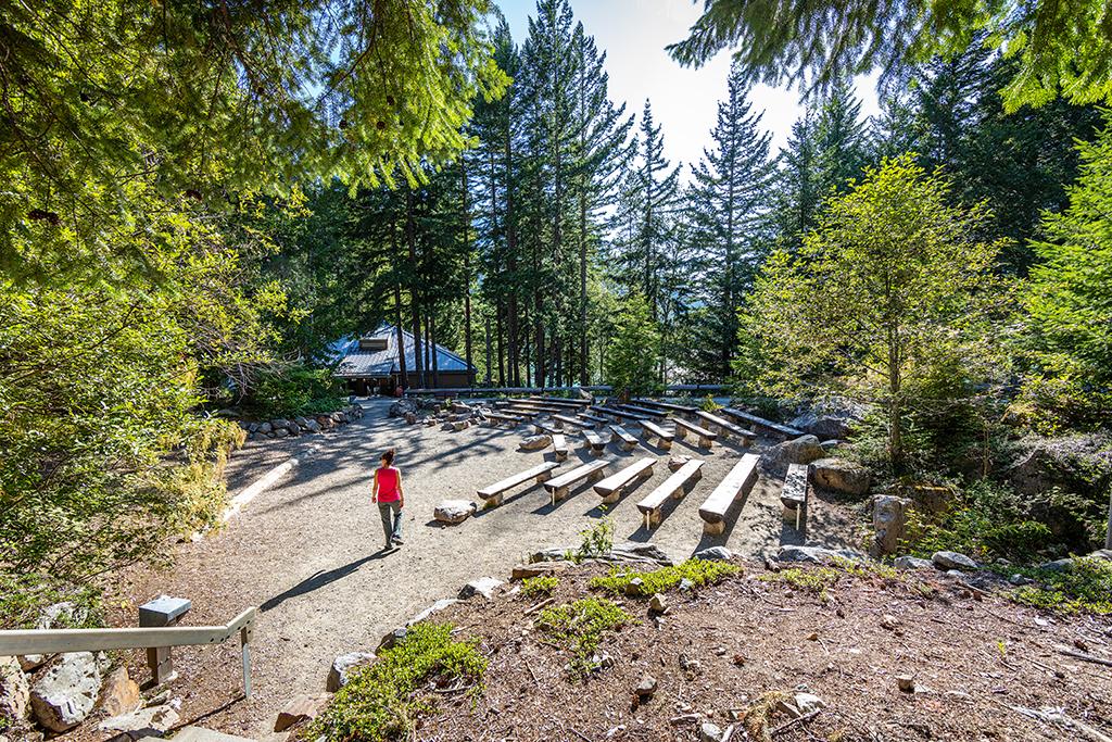 The Learning Center's amphitheater and dining hall, Ross Lake National Recreation Area, North Cascades Complex / Rebecca Latson