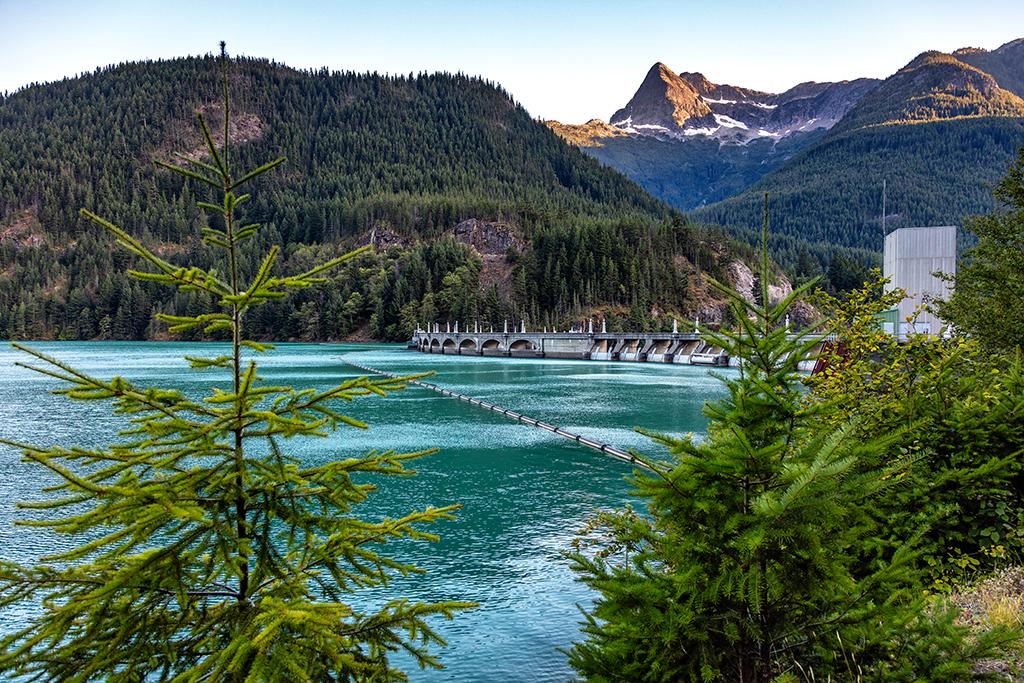 A glimpse of Diablo Dam, Ross Lake National Recreation Area, North Cascades Complex / Rebecca Latson