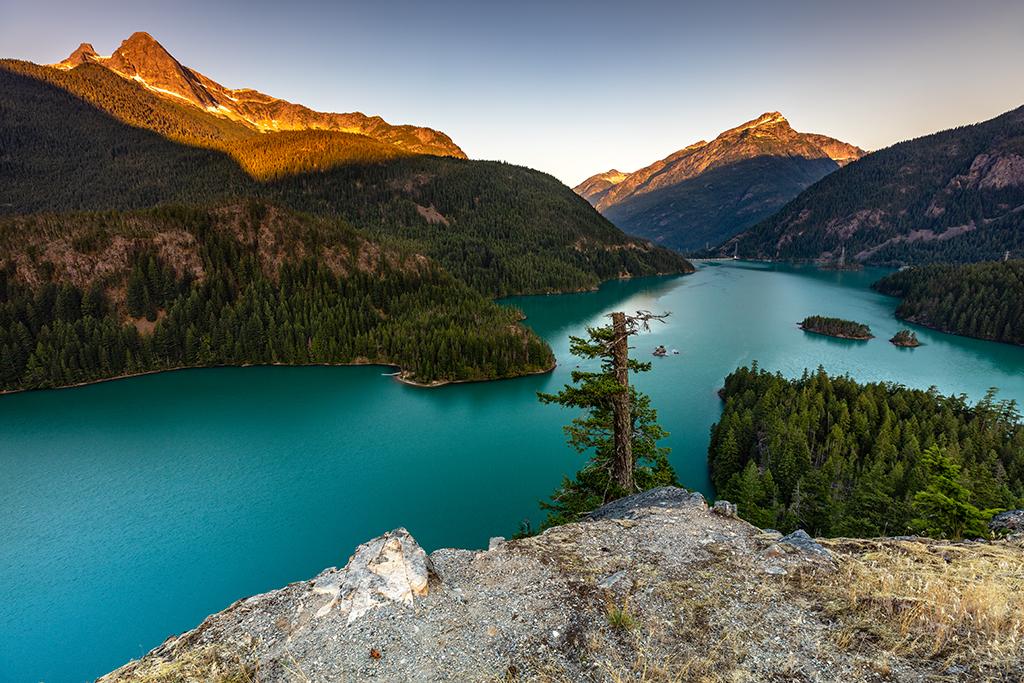 Sunrise over Diablo Lake, Ross Lake National Recreation Area, North Cascades Complex / Rebecca Latson