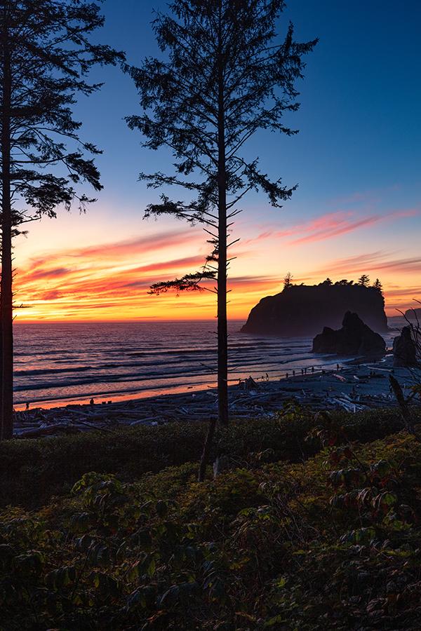 Sunset's "last hurrah" at Ruby Beach, Olympic National Park / Rebecca Latson