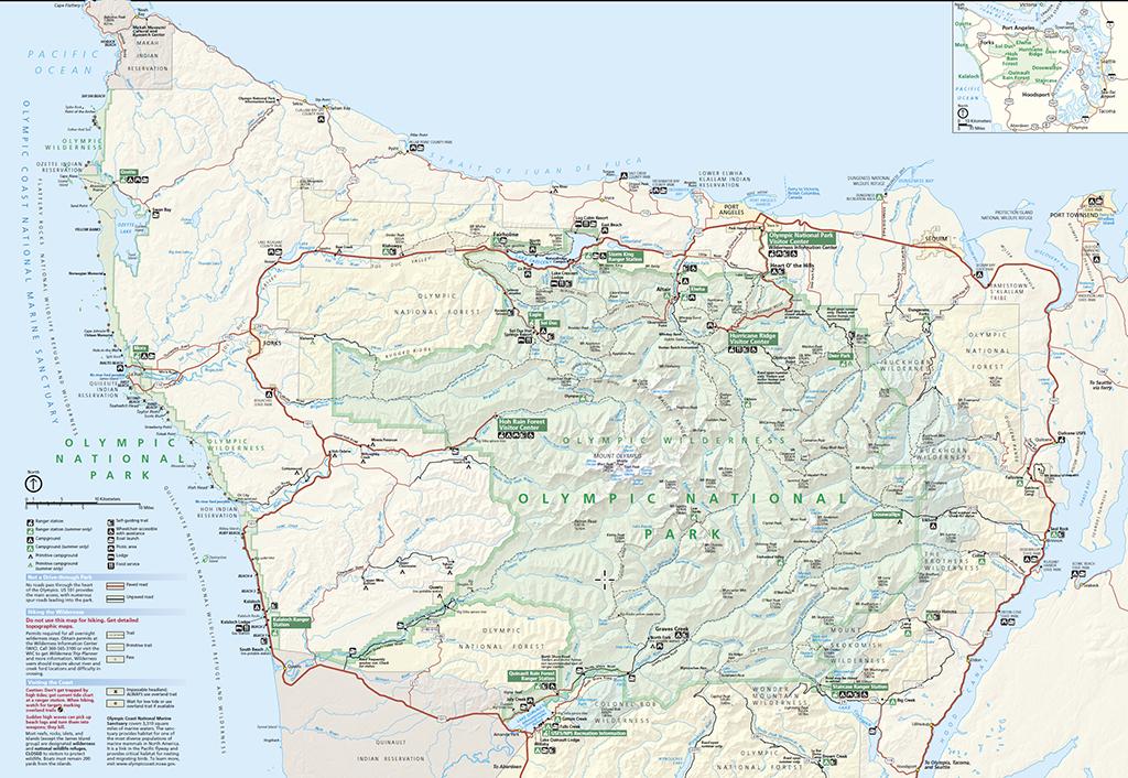 A map of Olympic National Park / NPS