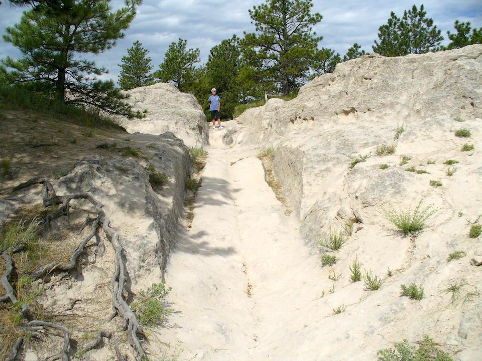 The ruts along the Oregon Trail not far from Fort Laramie National Historic Site are impressive/David and Kay Scott