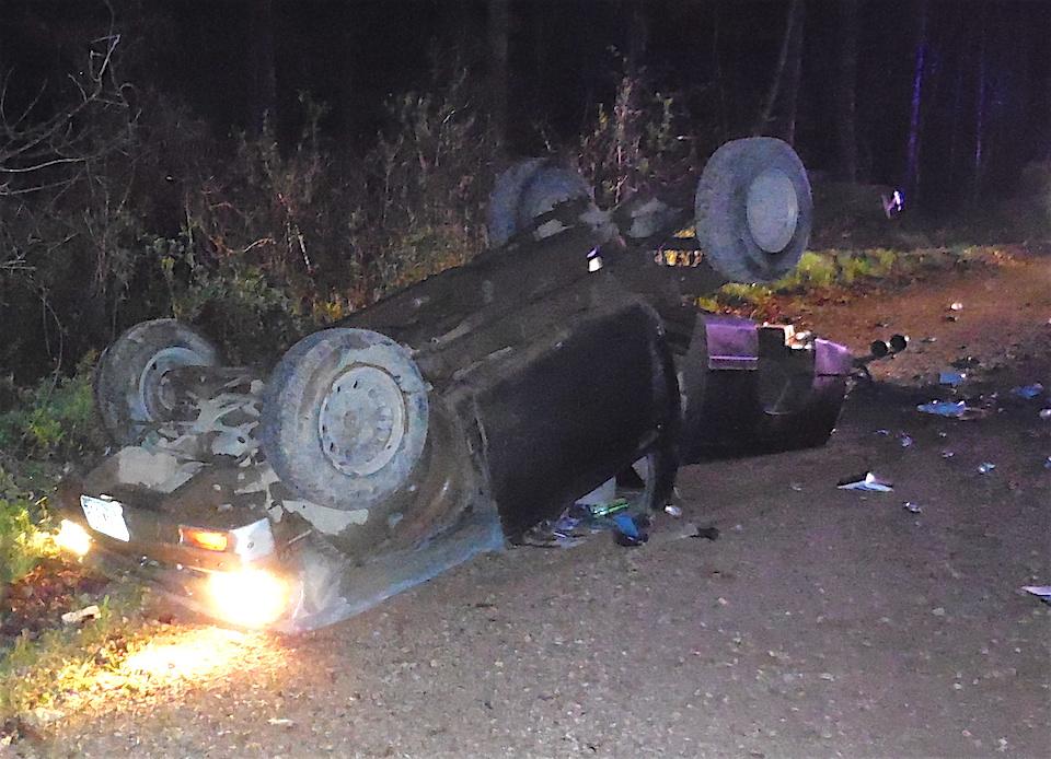 The couple managed to flee from this pickup wreck, but were arrested when they returned to their camp/NPS
