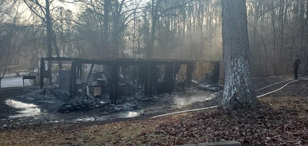 Arson is suspected in the loss of the Round Spring Visitor Contact Station At Ozark National Scenic Riverways/NPS