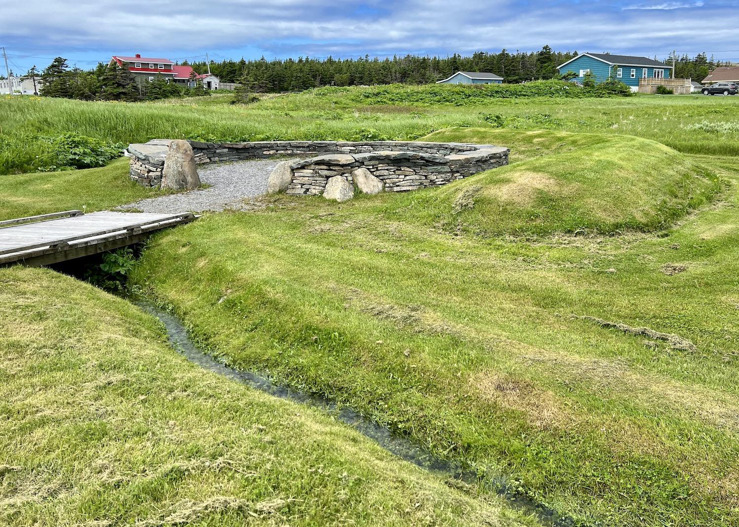 In the community of Port au Choix, an ancient burial site is protected by Parks Canada and called the "Gathering Circle."