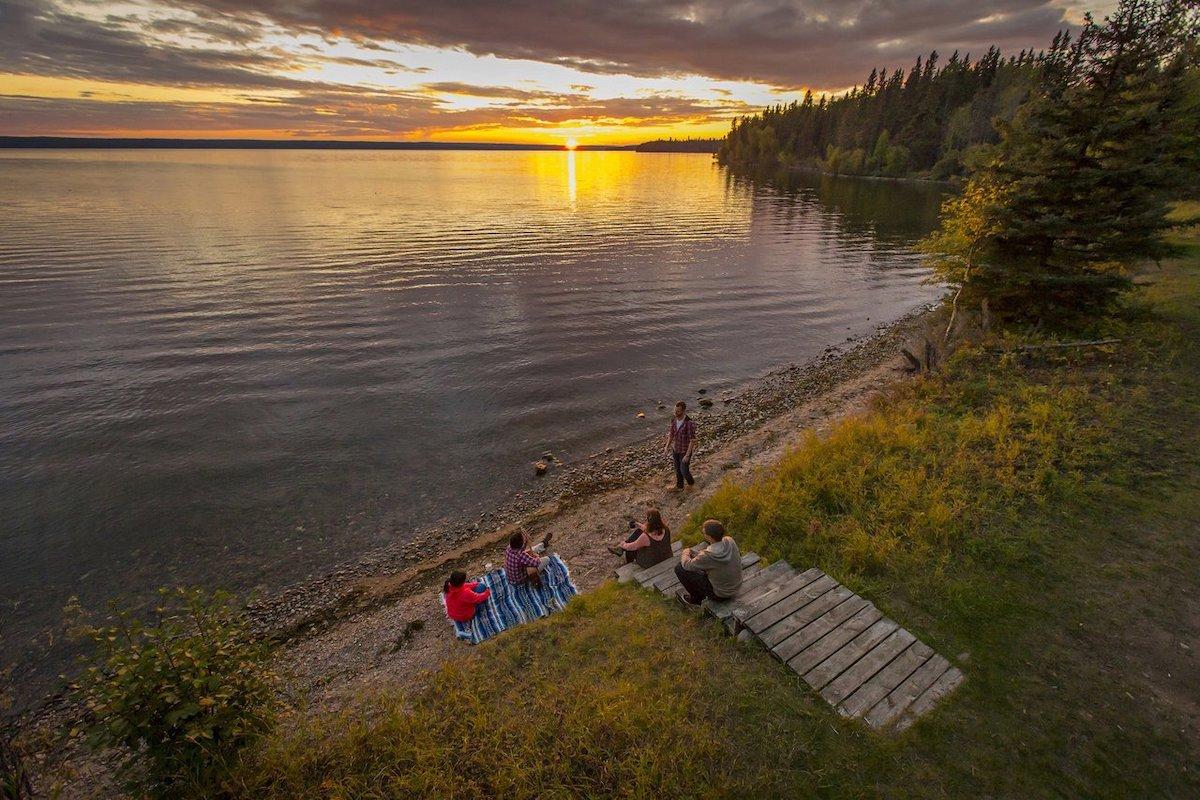 Sunset in Prince Albert National Park in Saskatchewan. Sunset in Prince Albert National Park in Saskatchewan.