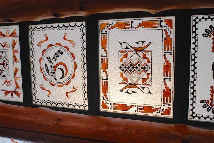 Painted skylights in the Painted Desert Inn at Petrified Forest National Park/Kurt Repanshek