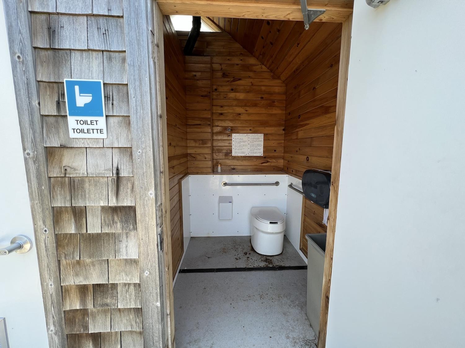 In Prince Edward Island National Park, this toilet is actually a recycling toilet.