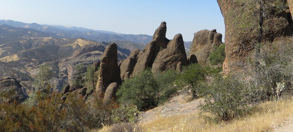 Rock spires seen along a trail in Pinnacles National Park / NPS file
