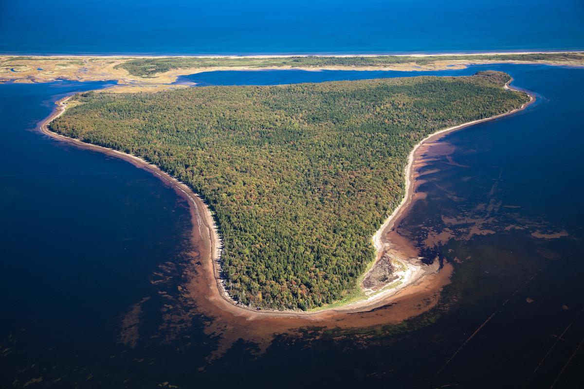 Hog Island is off the coast of Prince Edward Island.