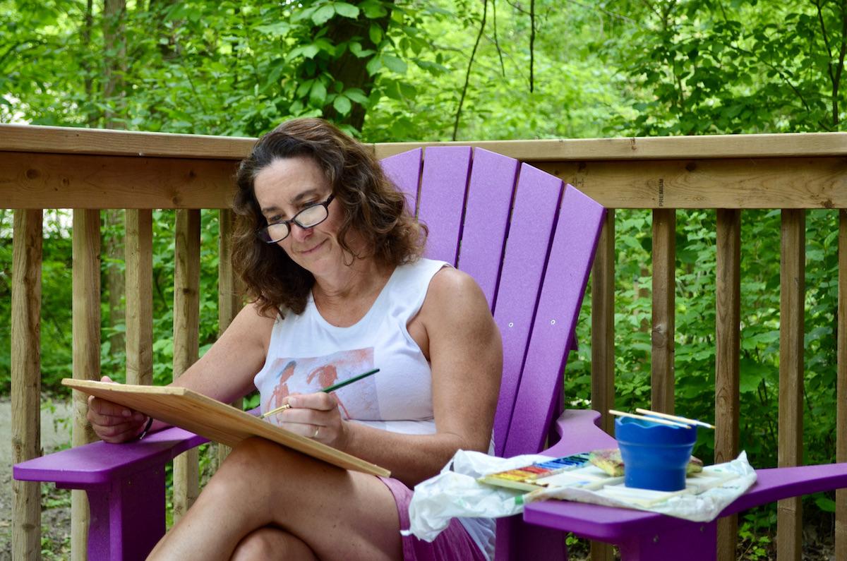 Artists can work at their oTENTiks during their residencies at Point Pelee National Park. Artists can work at their oTENTiks during their residencies at Point Pelee National Park.