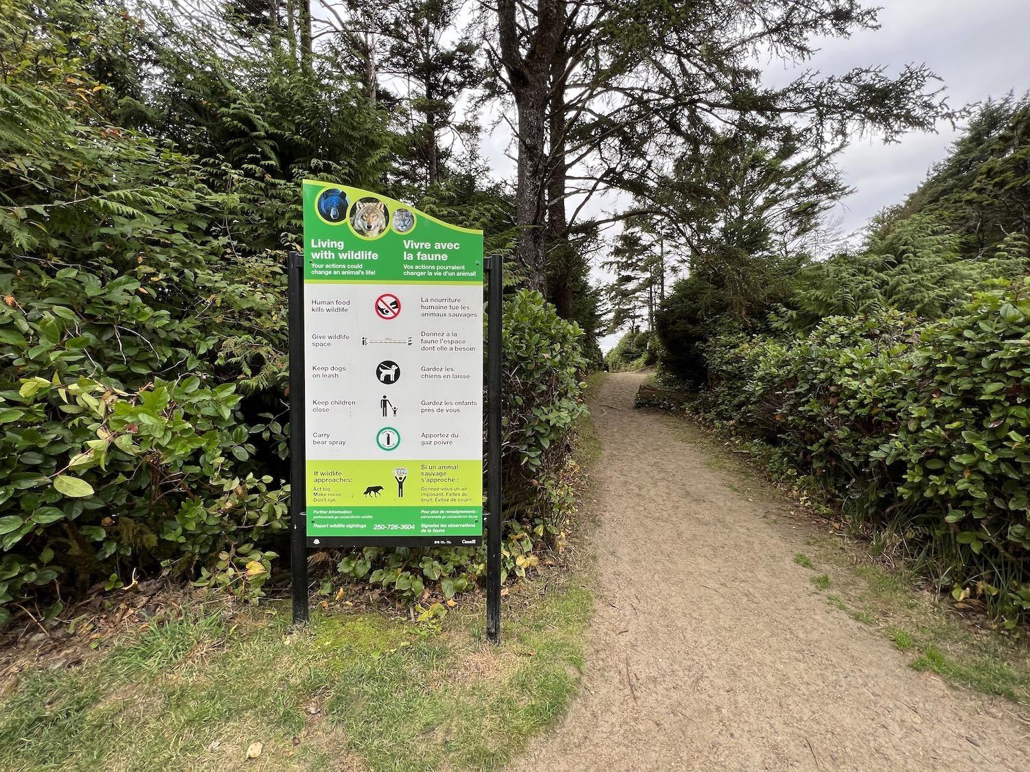 National park visitors should always make time to read signs, like this one that warns people about how their actions can impact an animal's life.