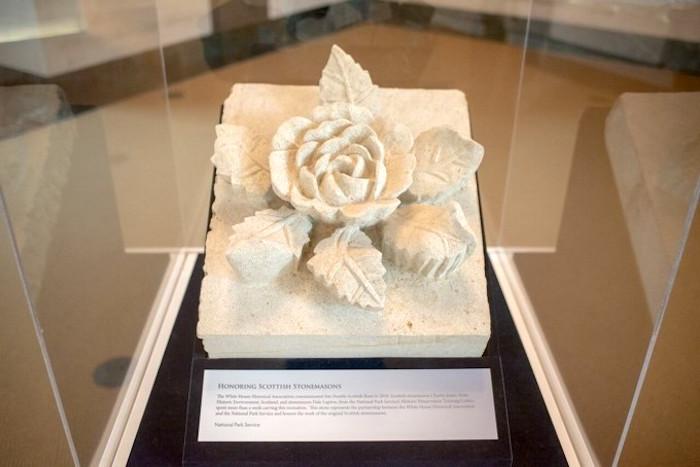 A Double Scottish Rose is on display at the White House/NPS 