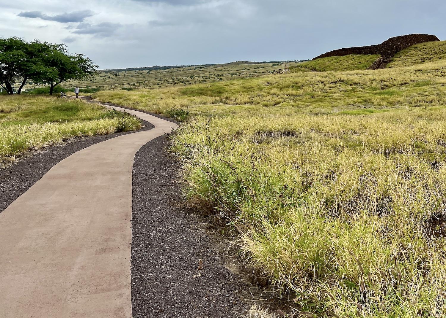 The short path from the visitor center to the heiau (temple) is ADA-accessible.