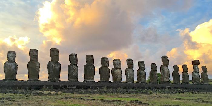 Moais on ahus at Rapa Nui National Park/Danny Bernstein