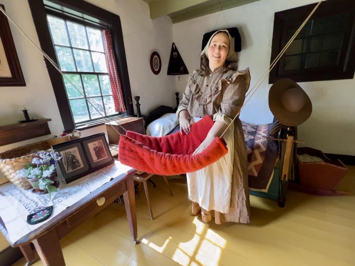 Inside Riel House, Gabrielle LaPlume shows off a home that depicts 1886.