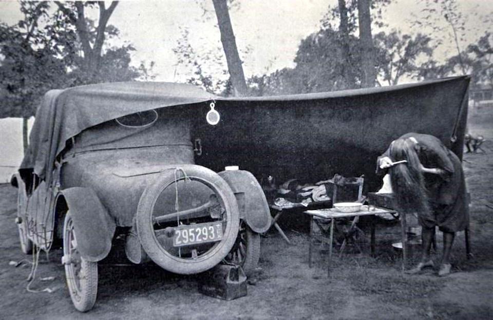The 1920s saw a boom in car camping in the national parks, such as at Rocky Mountain National Park/NPS file